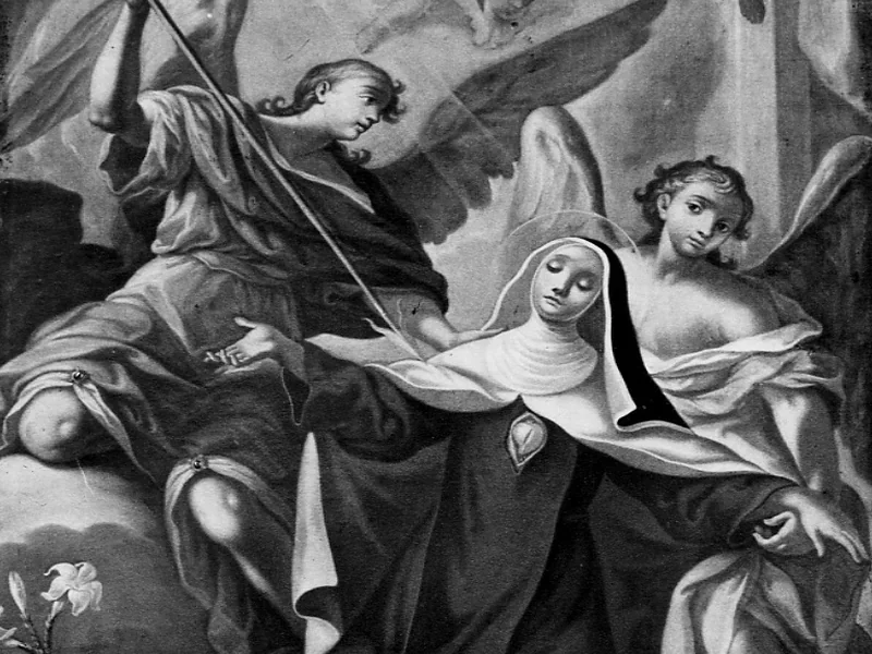 1770-Giuliano Crognale - Estasi di Santa Teresa. Santa Teresa d'Avila ha la visione dell'angelo che le trafigge il cuore con una freccia ardente
